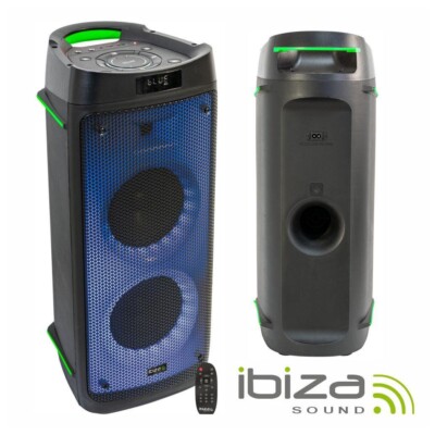 Ibiza Phantom Stand-Alone 300W Bluetooth PartyBox LED Effekte Bluetooth USB Remo
