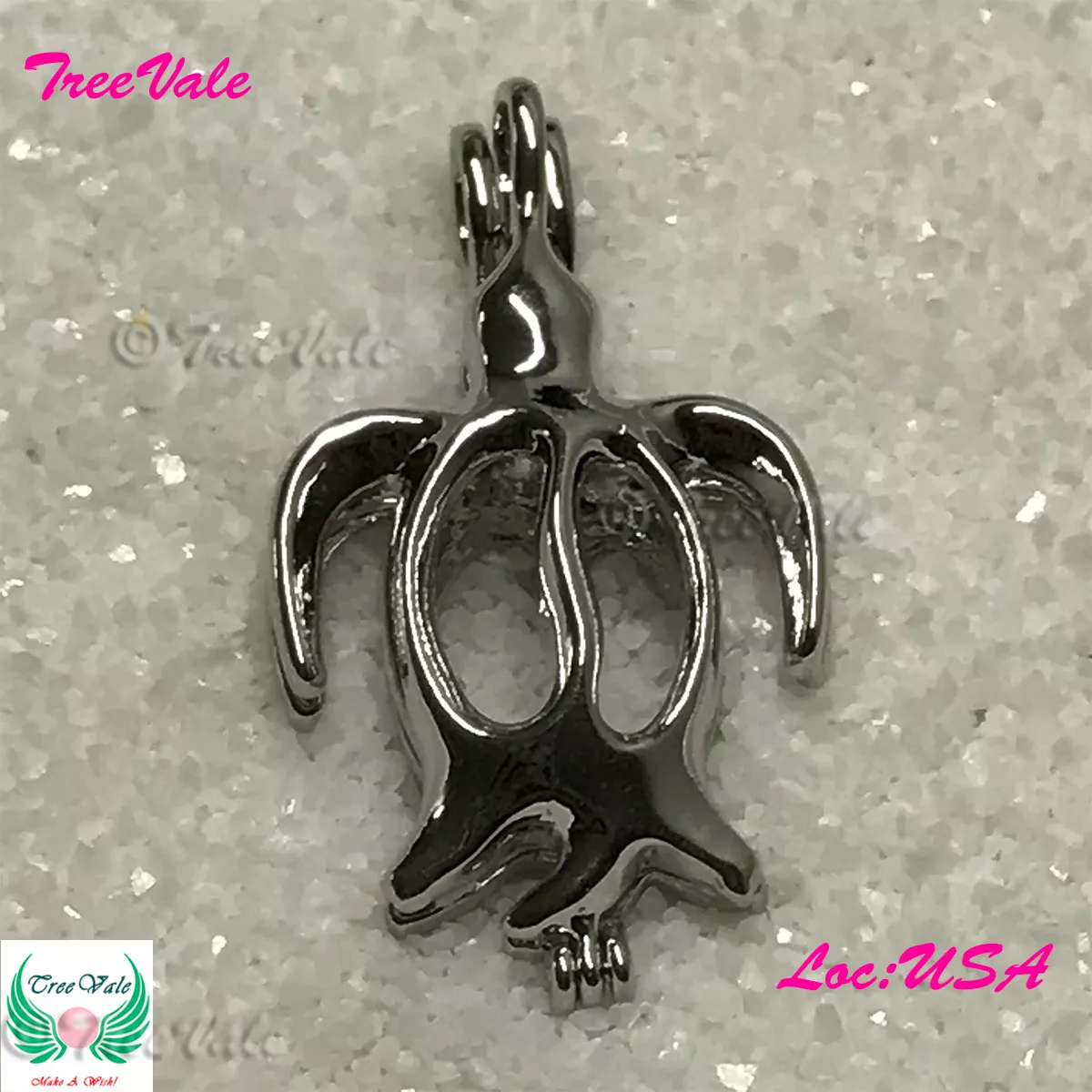 Turtle pearl shop cage necklace