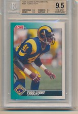 1991 Score Supplemental Todd Lyght (#90T) (Sub grades 3-9.5's/1-9) BGS9.5 BGS