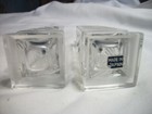 Vintage Cut Glass Salt & Pepper Shakers with Square Base - 5" Tall — photo 4