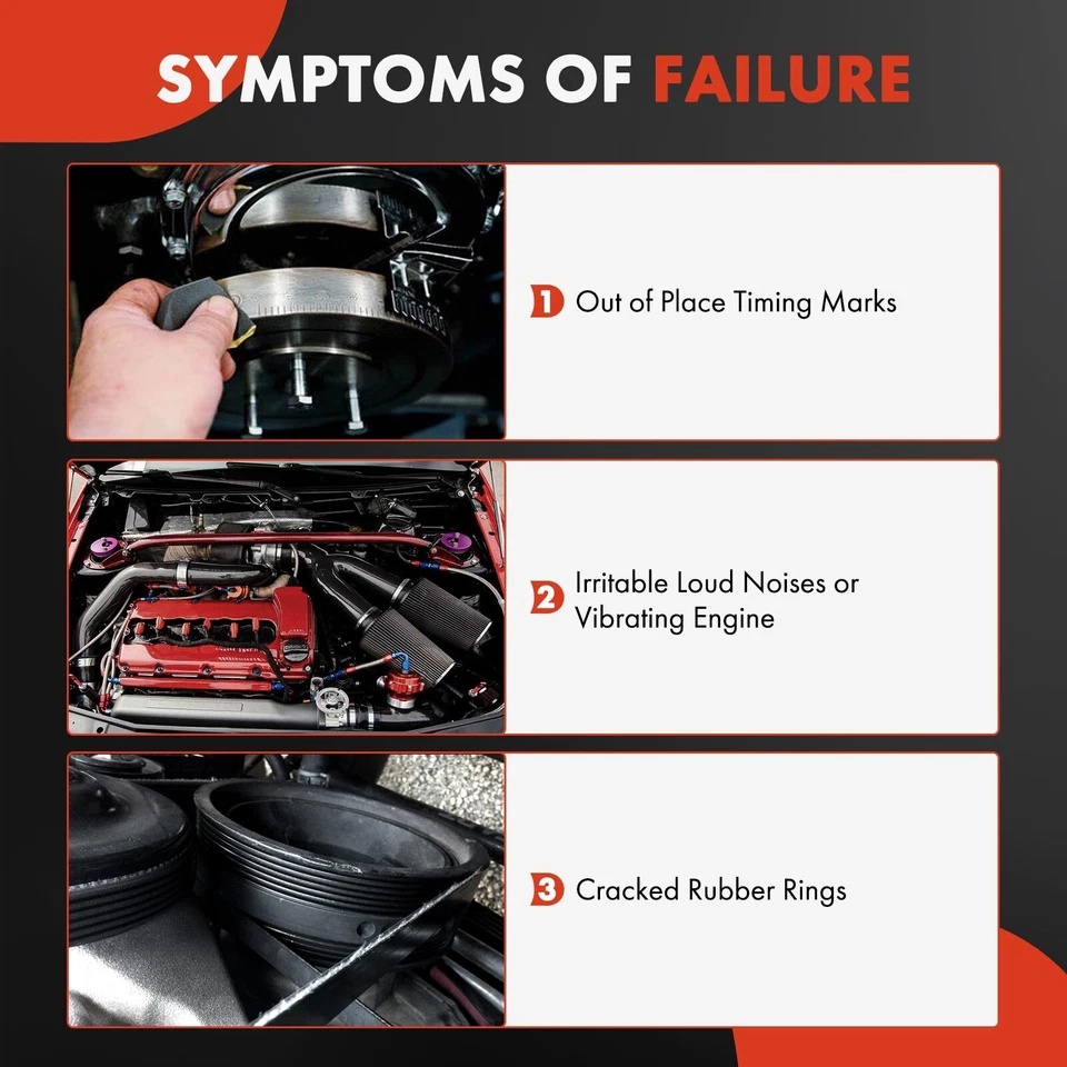 Equilibrador armónico del motor para Chevy GMC Buick Cadillac Pontiac G6 Saturn Outlook Foto 2 de 4