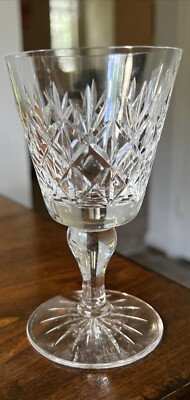 Signed Edinburgh Crystal Glenshee Handcut Claret  Wine Glass 5 3/8  Discontinued