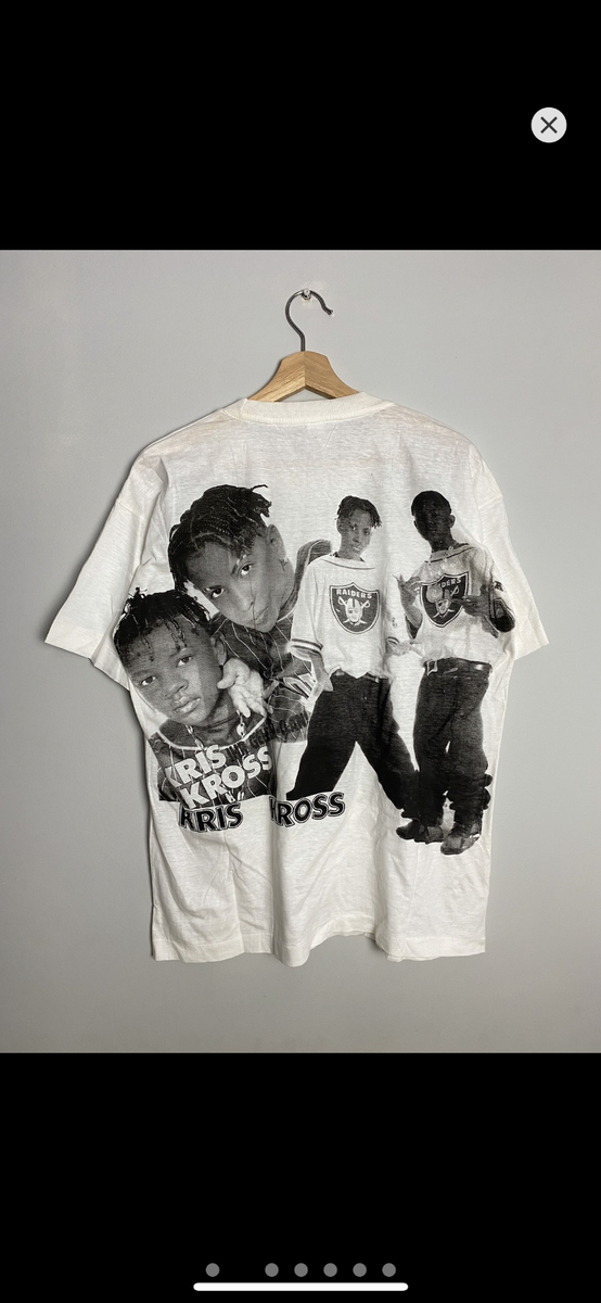 Vintage 90s Kriss Kross Hip Hop Rap Band Tees tshirt white Large