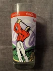 Vintage Coca Cola Coke Tall Glass America's Favorite Golfer Golf