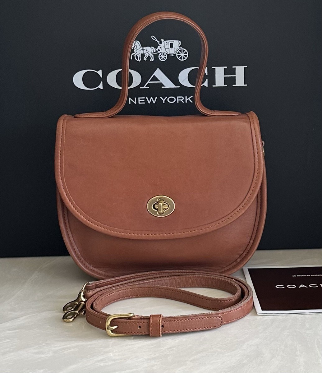 COACH VINTAGE BRITISH TAN BELLA COURT TOP HANDLE CROSSBODY