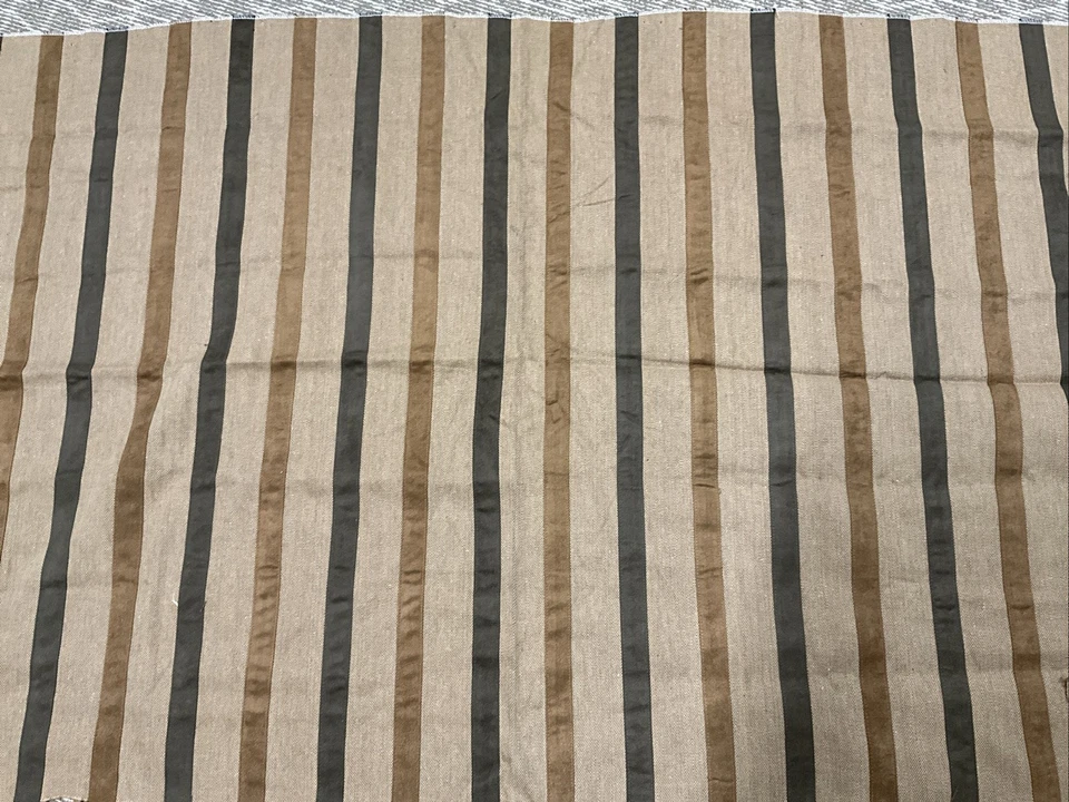 Designer Fabric Remnant Browns Suede Texture Stripe 54” X 34” - Image 4 of 4