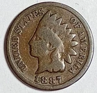 Indian Head Penny Lot of "1" VERY NICE 1887 GOOD OR BETTER°$ FREE SHIPPING $#230