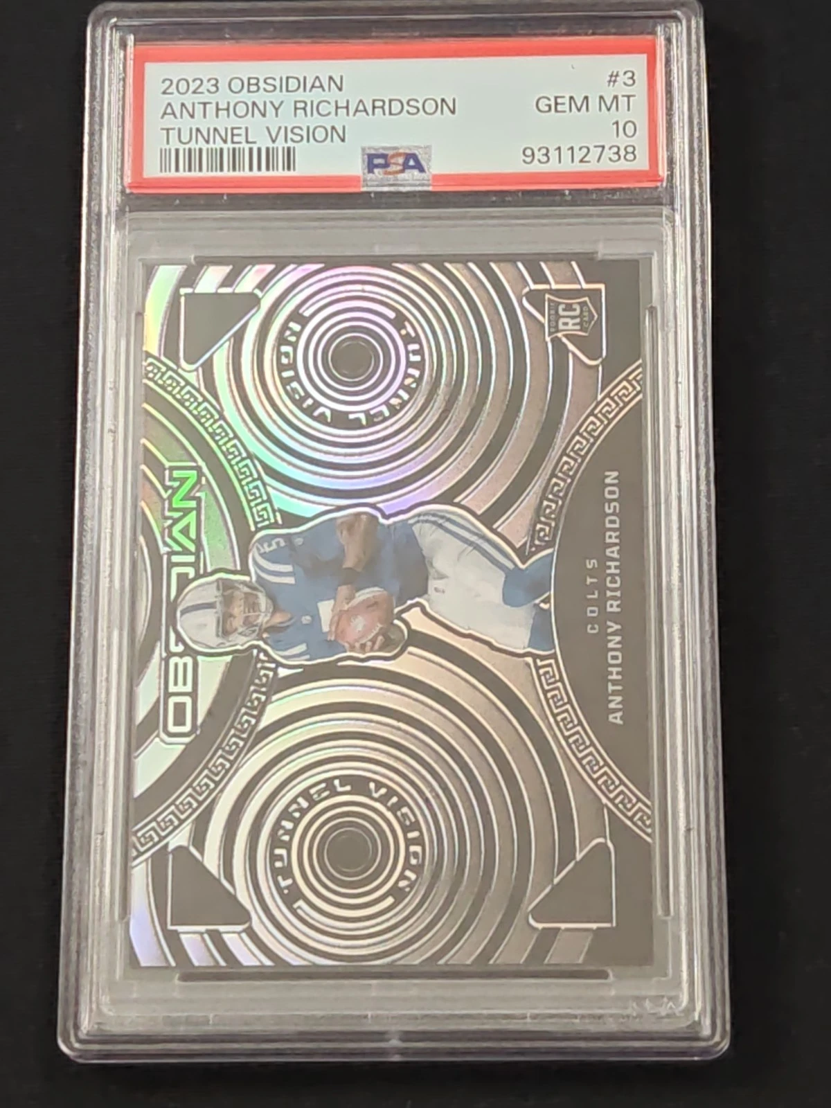 Anthony Richardson Panini Obsidian Tunnel Vision #3 Base