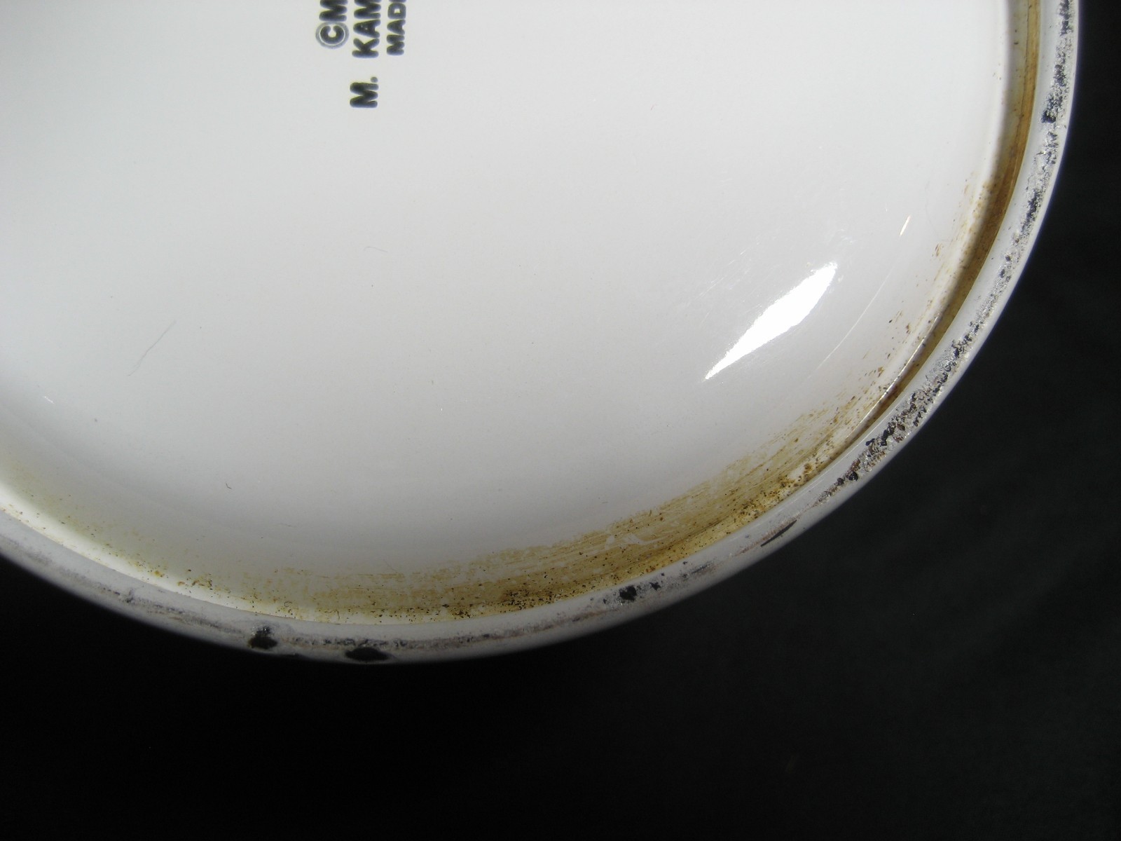 1979 M KAMENSTEIN AFRICAN VIOLET SAINTPAULIA IONATHA ENAMELWARE TEA POT KETTLE