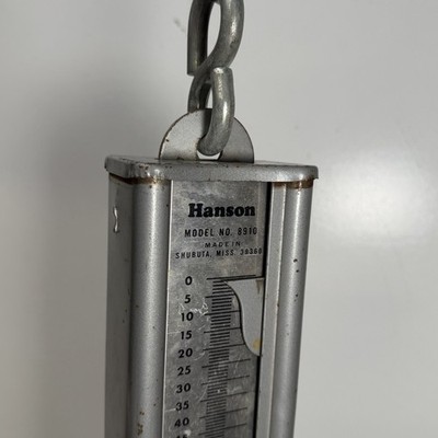Vintage Hanson The Viking Model 8910 Hanging Spring Scale 100 lb