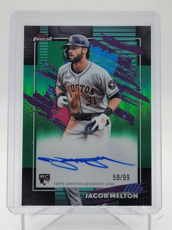 JACOB MELTON 2026 TOPPS FINEST ROOKIE AUTO GREEN REFRACTOR /99 ASTROS Q3967