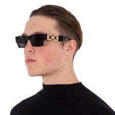 Versace Dark Grey Rectangular Unisex Sunglasses VE4459 108/87 54 VE4459 108/87