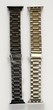 Apple Watch Armband Edelstahl Silber/Schwarz 33mm, 40mm, 41mm