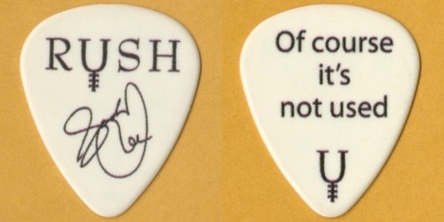 Rush 2012 Clockwork Angels concert tour Geddy Lee signature Guitar Pick