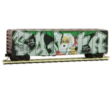 Southern 50' Rib Side Boxcar Santa Weathered Graffiti MTL# 025 44 330 N Scale