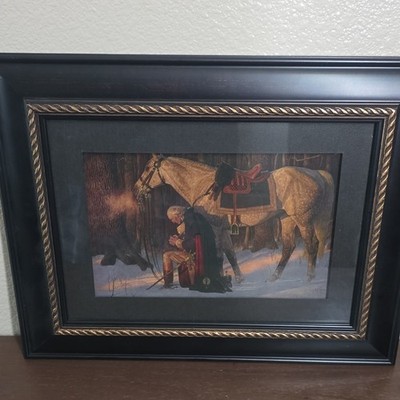 Arnold Friberg Signed Framed Print The Prayer at Valley Forge Washington 2019