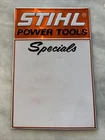 Vintage Stihl Dealership Chainsaw Erase Board Tin Sign Nice