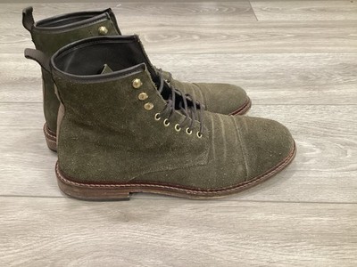 Shoe The Bear Men's Green Suede Curtis Lace Up Boots Size 8 EU 41 Olive / Hunter