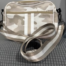 Haute Shore Drew Rise Compact Neoprene Crossbody Bag White Grey Camo Used 1 Time