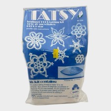 TATSY 334 Beginner PLUS Tatting Kit Snowflake Star Lace Shuttle 1988 NOS Vintage