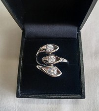 925er Silber Damen Ring,Zirkonia Diamanten,U=67mm,D=21,5mm,Gewicht =8,2 Gramm