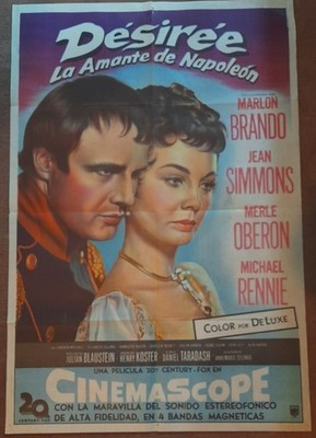 Afiche original.  DESIREE - LA AMANTE DE NAPOLEON - 1954