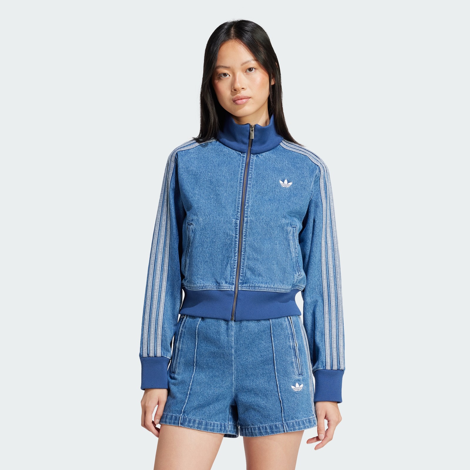 adidas women Adicolor Denim Track Top
