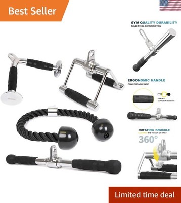 Triceps Pull Down Attachment, Cable Machine Accessories for Home Gym, Lat Pul...