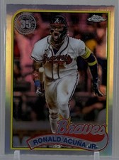 Ronald Acuna Jr 2024 Topps Chrome #89CB-3 1989 Design Refractor Atlanta Braves