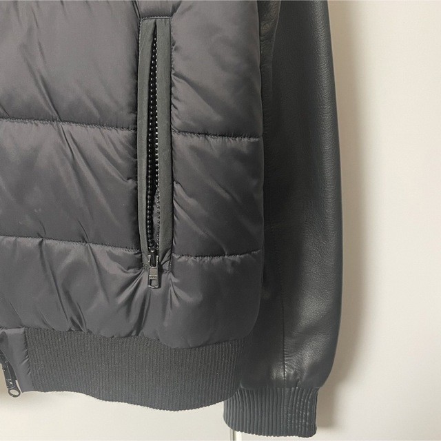 Undercover Down Varsity Jacket Docking Leather 3 … - image 5