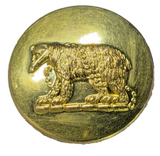 BEAR CHAINED & MUZZLED MOSTLY LEE FAMILY 26mm GILT LIVERY COAT BUTTON 1895-1915
