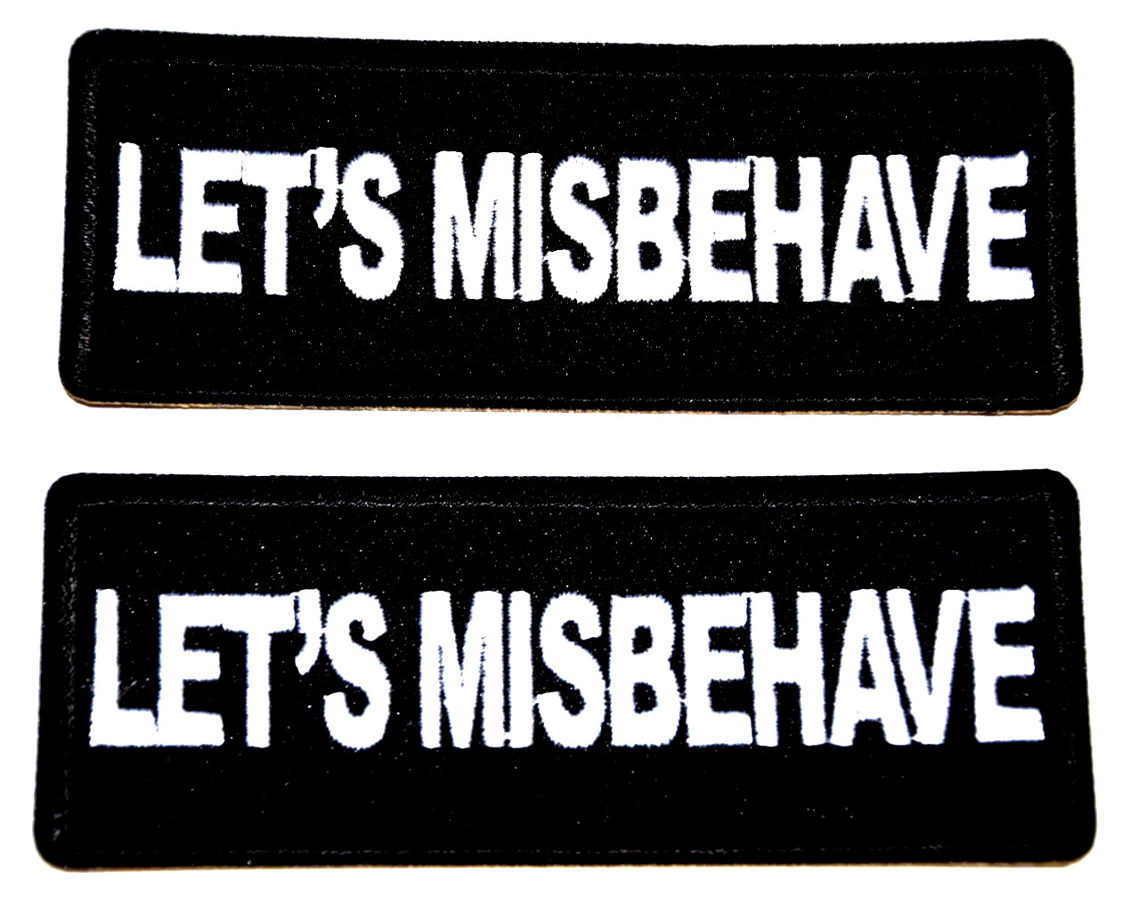 patch LET'S MISBEHAVE party favor GIFT 1.5"X4" 1312 iron on UGET2 fun Christmas