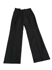 Dockers Women Black Khaki Flat Front Relaxed Fit Casual Pants Size 8l