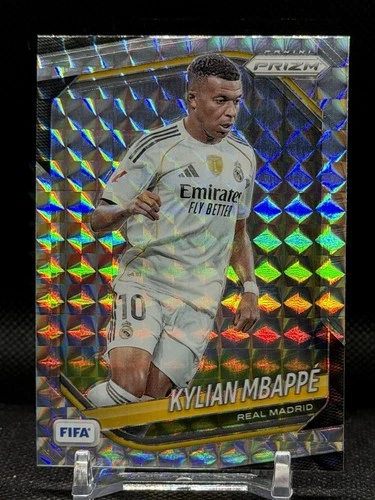 2025-26 Panini Prizm FIFA Kylian Mbappe Prizm Silver Mosaic #181 Real Madrid