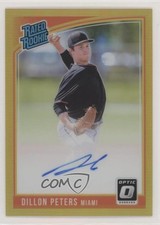 2018 Panini Donruss Optic Gold Prizm 6/10 Dillon Peters #RRS-DP Auto 2x4