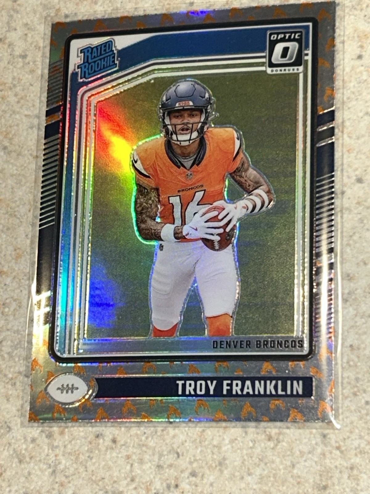 2024 Panini Donruss Optic - Rated Rookie Troy Franklin #294 Fire Prizm (RC)