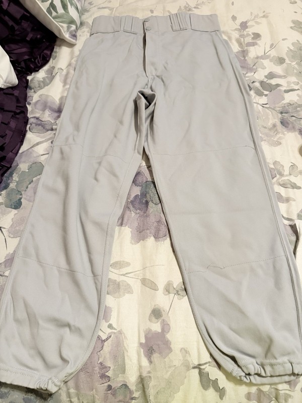 Vintage Men’s Light Grey Baseball Pants 32 Adult
