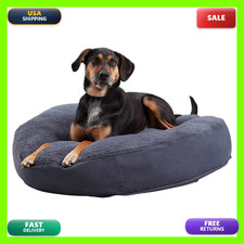 Happy Hounds Scout Deluxe Round Pillow Style Sherpa Dog Bed Medium 36 X 36 In.