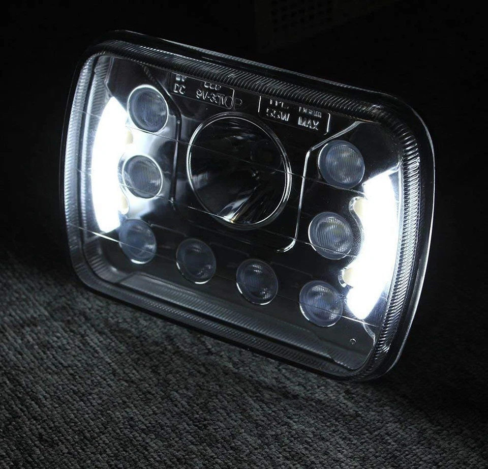 Conjunto de faros LED 2-5x7 7x6 pulgadas 55W haz sellado alto/bajo reemplazo H6014... Foto 3 de 4