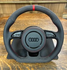 Audi B8 B8.5 C7 8v Flat Bottom Steering Wheel Perforated Leather Alcantara Dsg