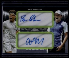 Autógrafos dobles Topps 2025 cromados #DA-SM Ben Shelton/Alex Michelsen