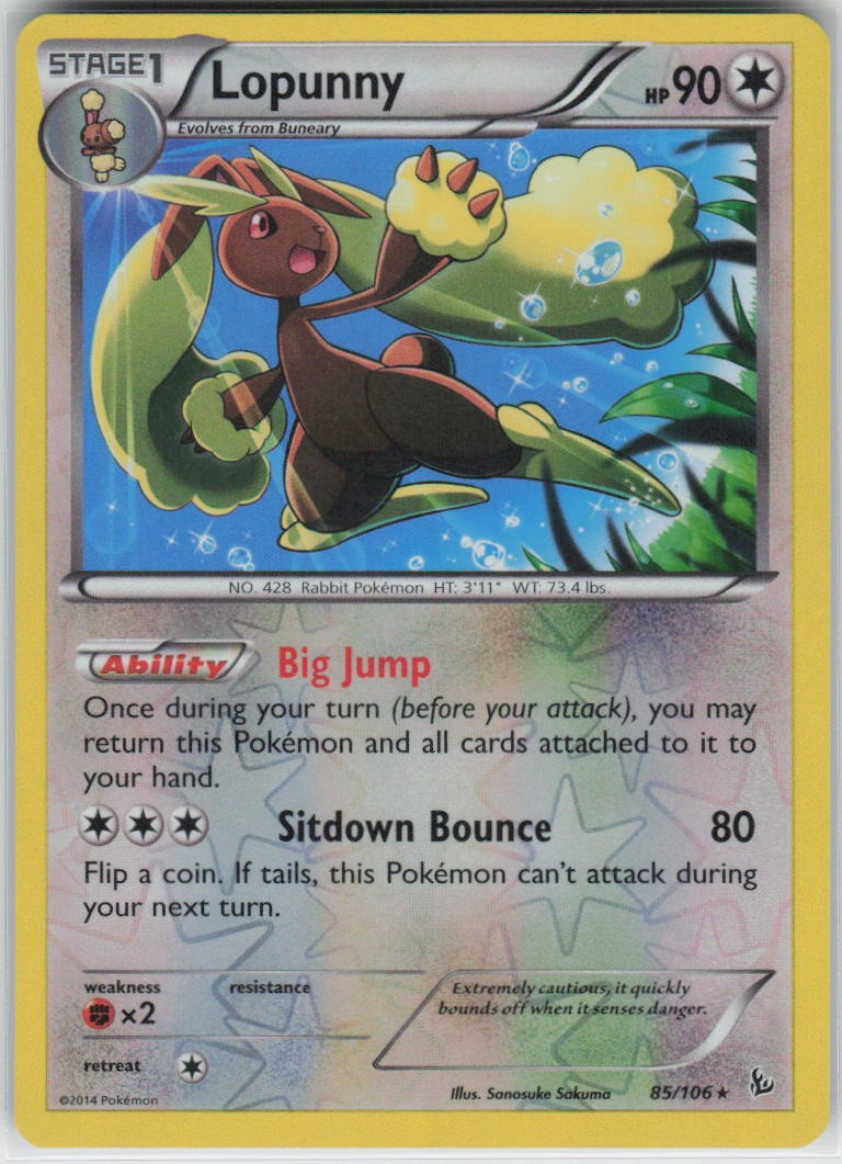 Lopunny Rare XY - Flashfire 85/106 LP