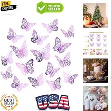 72 Pcs Butterfly Decorations, 3 Sizes 3 Styles, 3D Butterfly Wall Decor, Part...