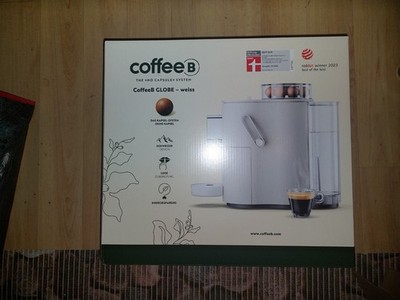 Café Royal Kaffeemaschine Coffe B Globe weiß Kapselmaschine Neu +4 Kapseln