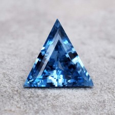 11.80 CT Brazilian Natural Blue Aquamarine Trillion Cut Certified Loose Gemstone