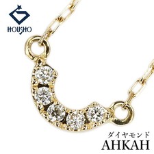 AHKAH diamond Necklace Tina U Petit  K18 yell...