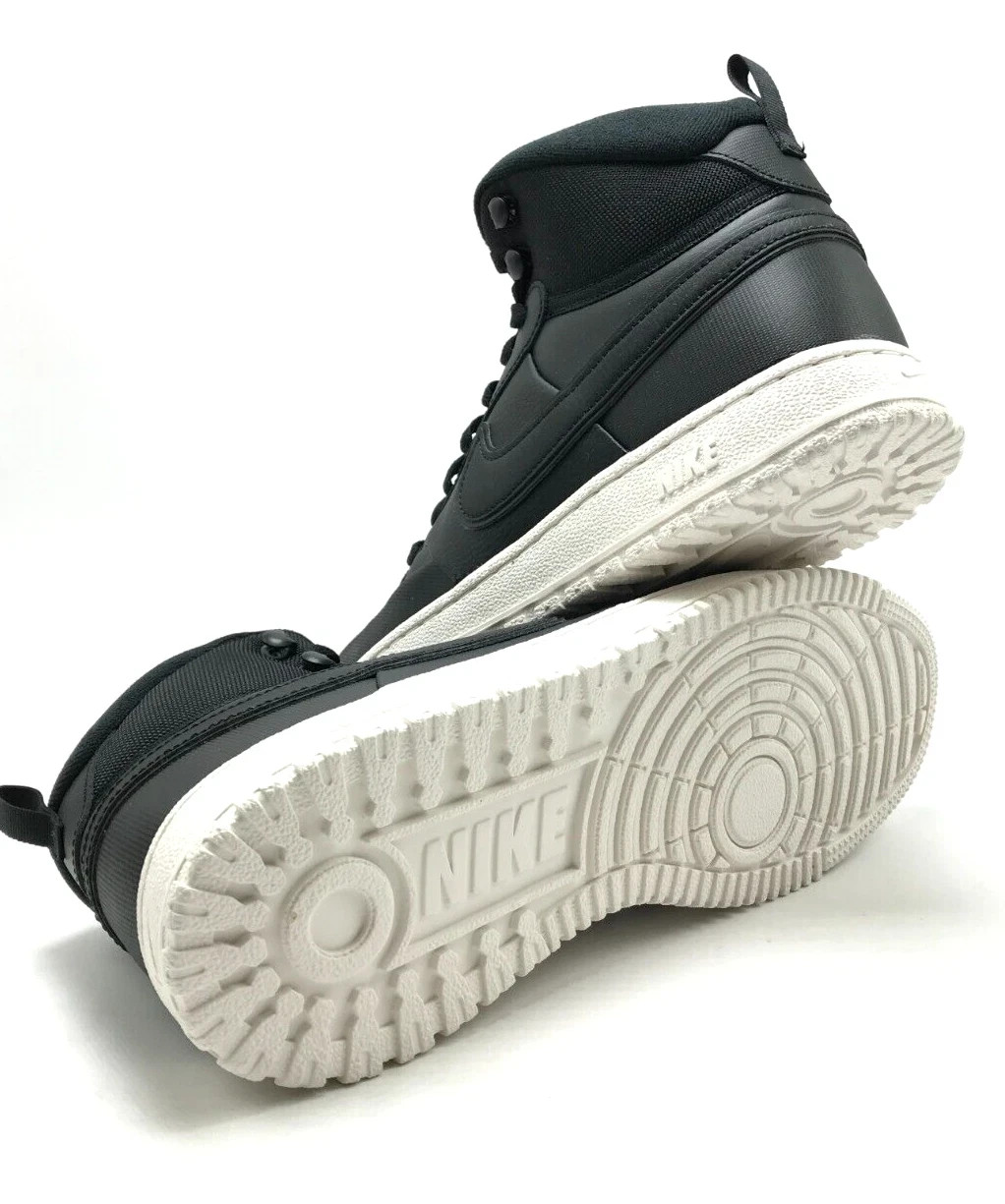 Men's Nike Court Vision Mid Winterized Sneakers Boots - Black-Phantom DR7882 002 thumbnail 9
