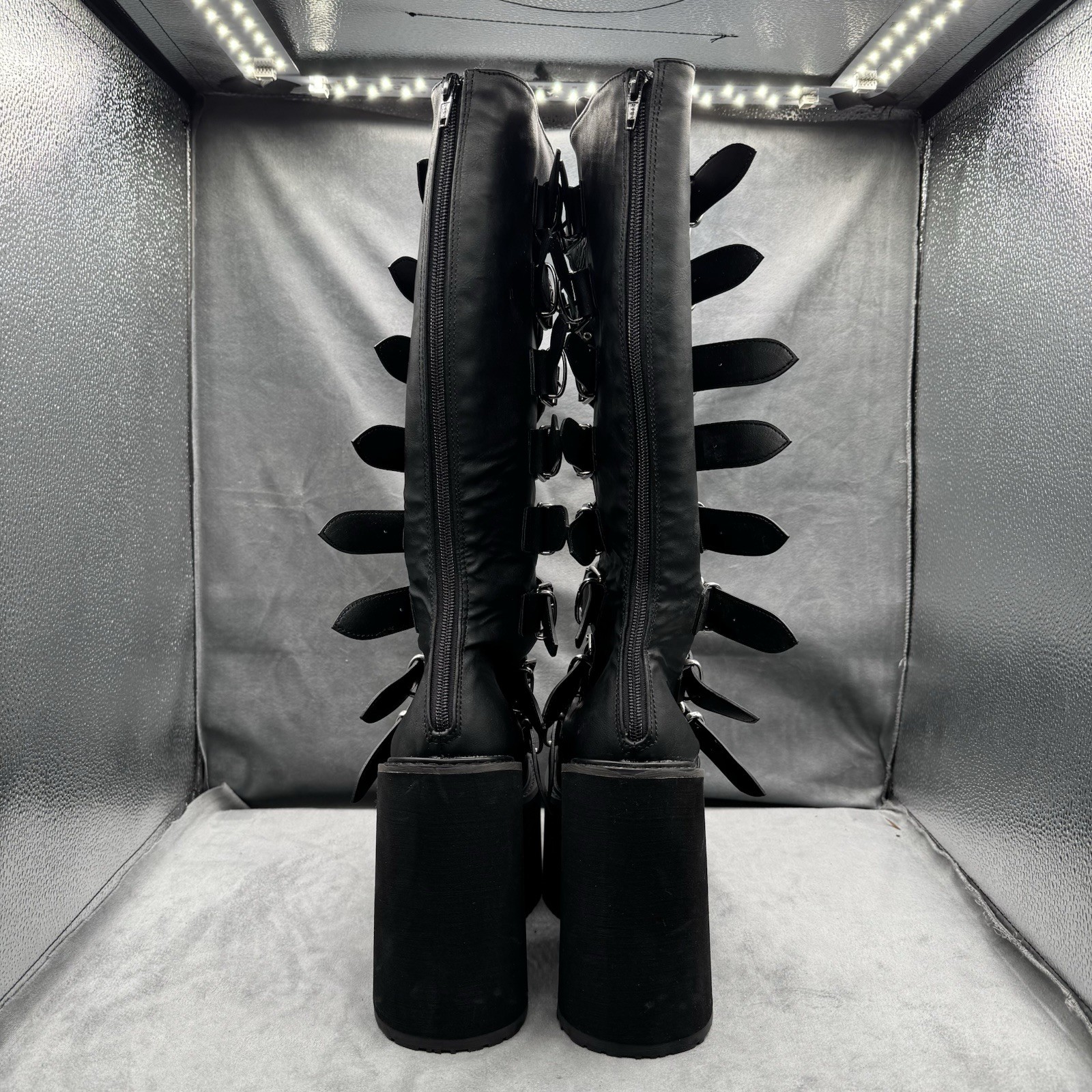 Demonia Swing-815 Knee High Platform Wedge Boots … - image 10