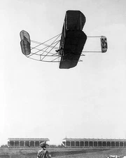 EUGENE LEFEBVRE IN WRIGHT BROTHERS PLANE PHOTOGRAPH PHOTO PRINT
