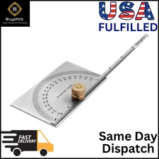 Stainless Steel Protractor (Square Head Depth cum Degree Protractor)